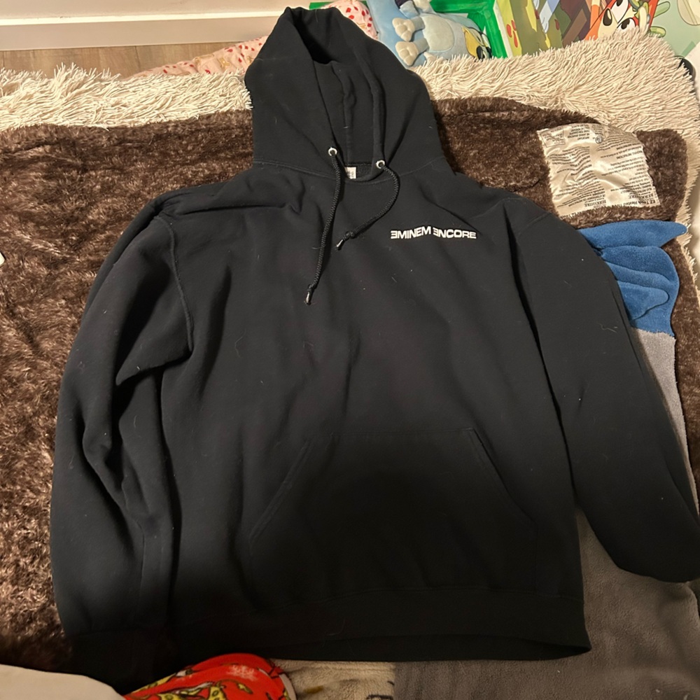 Jerzees Black Pullover Hoodie with Small Logo